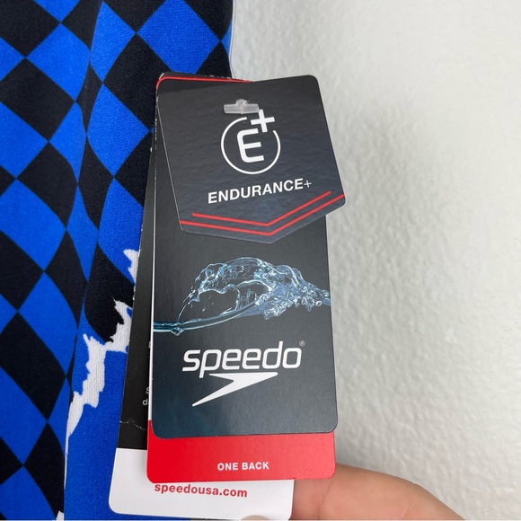 Speedo NEW with tags Blue and Black Endurance One Piece Size 28 Swimsuit - Picture 5 of 11